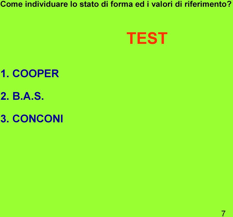 valori di riferimento?