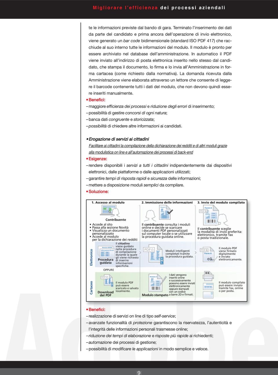 interno tutte le informazioni del modulo. Il modulo è pronto per essere archiviato nel database dell amministrazione.