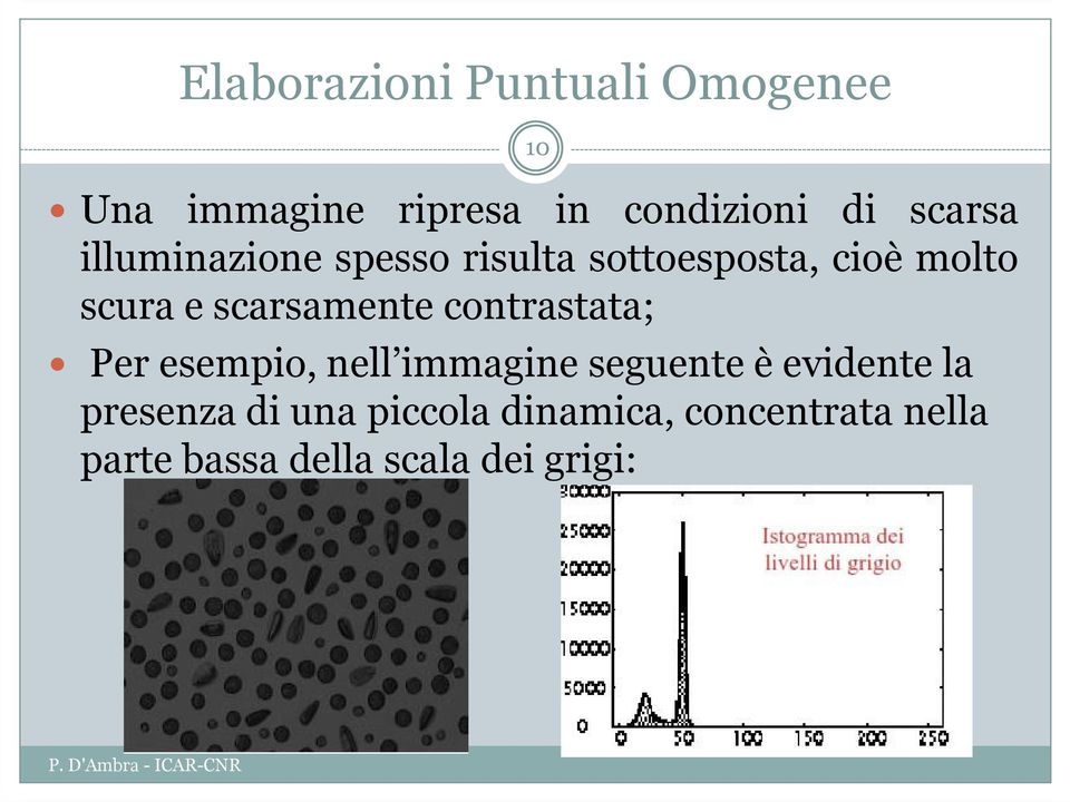 scarsamente contrastata; Per esempio, nell immagine seguente è evidente la