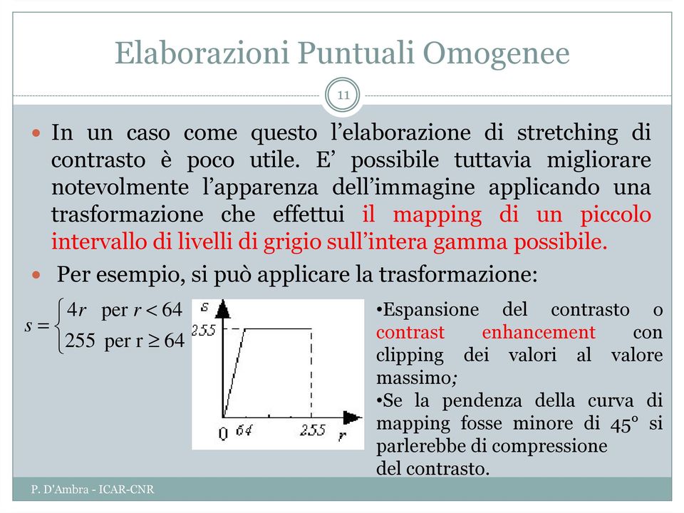 intervallo di livelli di grigio sull intera gamma possibile.