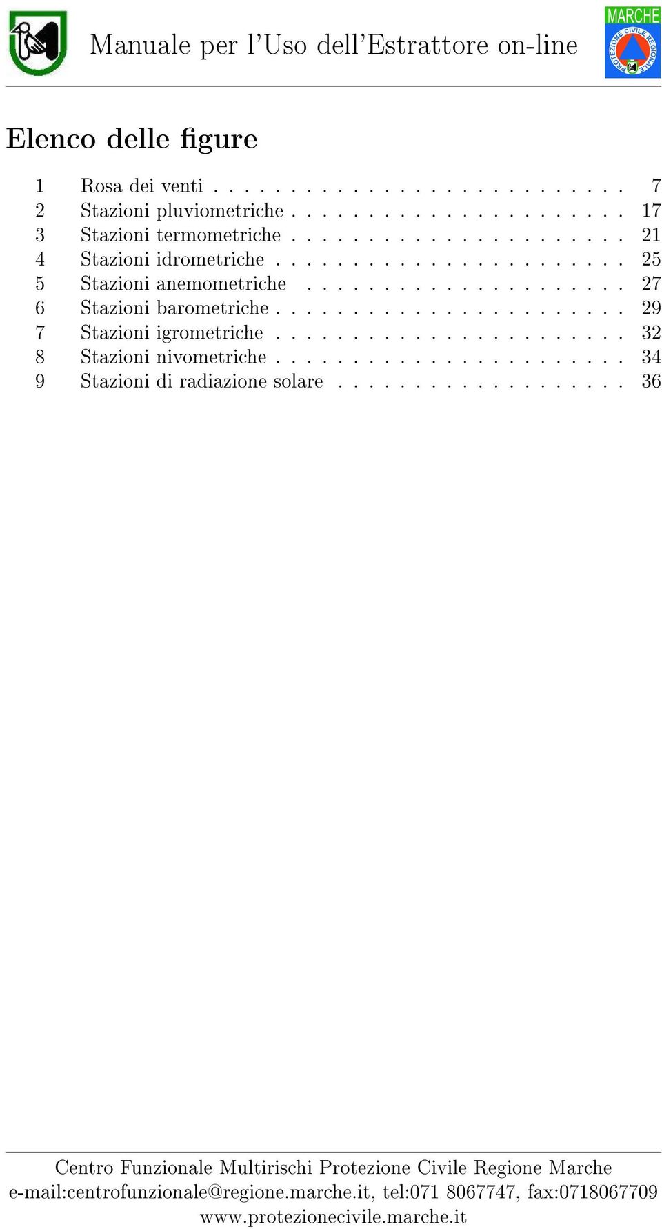 ...................... 25 5 Stazioni anemometriche..................... 27 6 Stazioni barometriche.