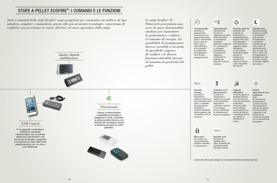 display digitale multifunzione Le stufe Ecofire di Palazzetti presentano una serie di nuove funzionalità studiate per aumentare le performance e ridurre il consumo di energia.