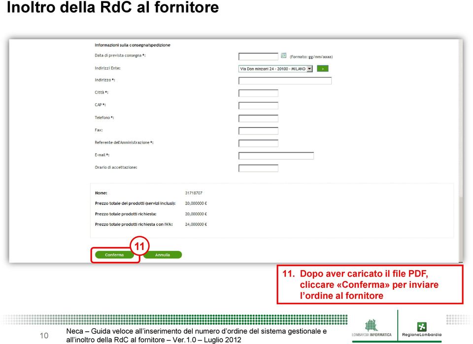 Dopo aver caricato il file PDF,