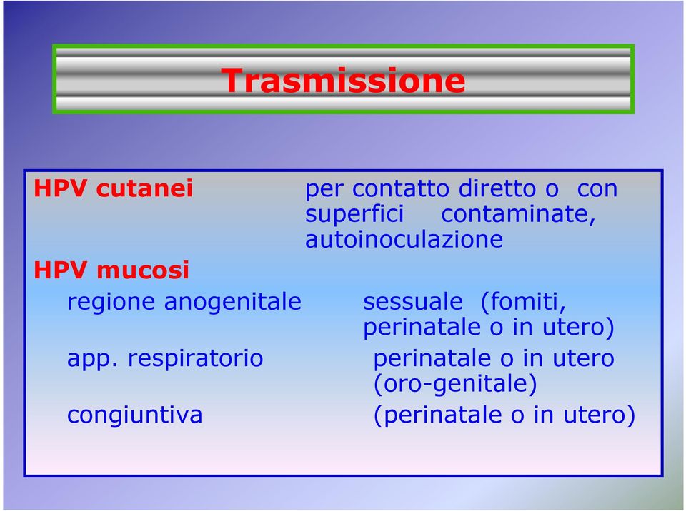 sessuale (fomiti, perinatale o in utero) app.