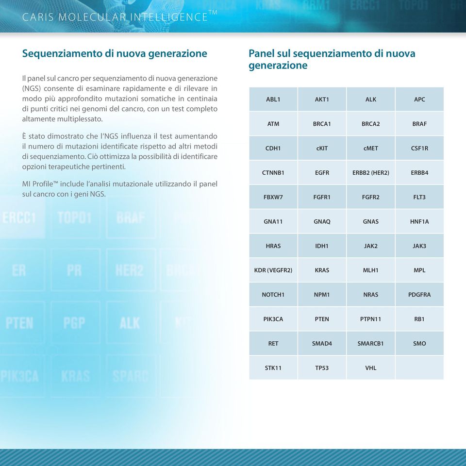 È stato dimostrato che l NGS influenza il test aumentando il numero di mutazioni identificate rispetto ad altri metodi di sequenziamento.