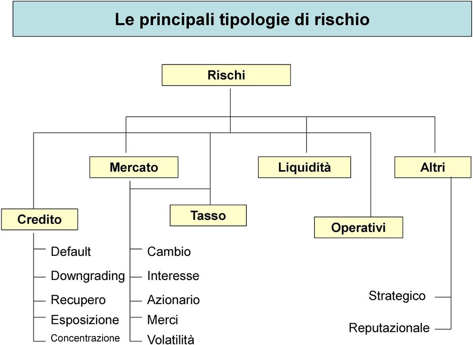 Esposizione Concentrazione Tasso Cambio Interesse