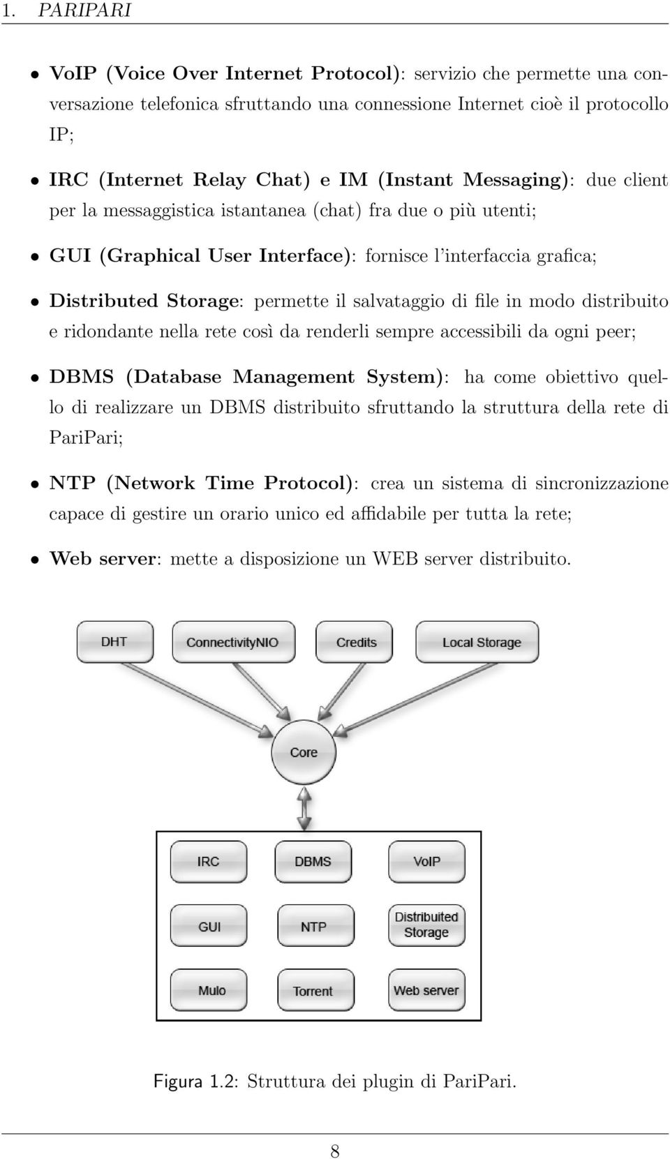 file in modo distribuito e ridondante nella rete così da renderli sempre accessibili da ogni peer; DBMS (Database Management System): ha come obiettivo quello di realizzare un DBMS distribuito