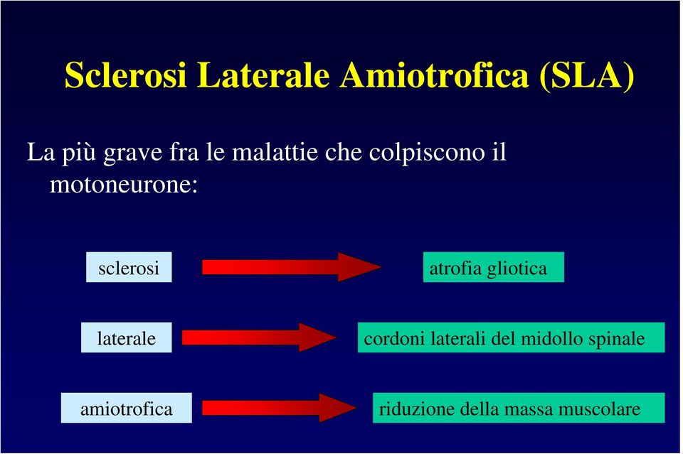 atrofia gliotica laterale cordoni laterali del