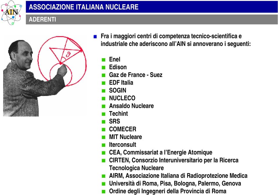 Commissariat a l Energie Atomique CIRTEN, Consorzio Interuniversitario per la Ricerca Tecnologica Nucleare AIRM, Associazione