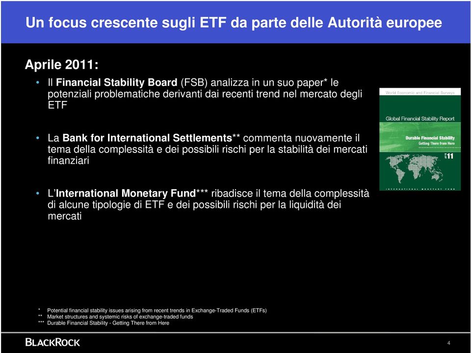 finanziari L International Monetary Fund*** ribadisce il tema della complessità di alcune tipologie di ETF e dei possibili rischi per la liquidità dei mercati * Potential financial
