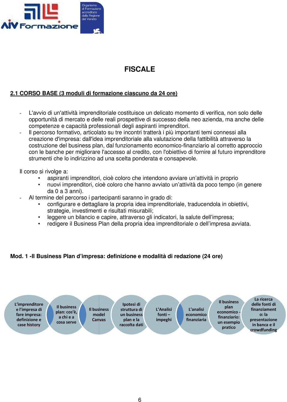 prospettive di successo della neo azienda, ma anche delle competenze e capacità professionali degli aspiranti imprenditori.