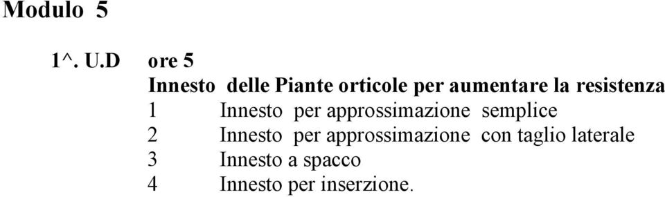 la resistenza 1 Innesto per approssimazione semplice