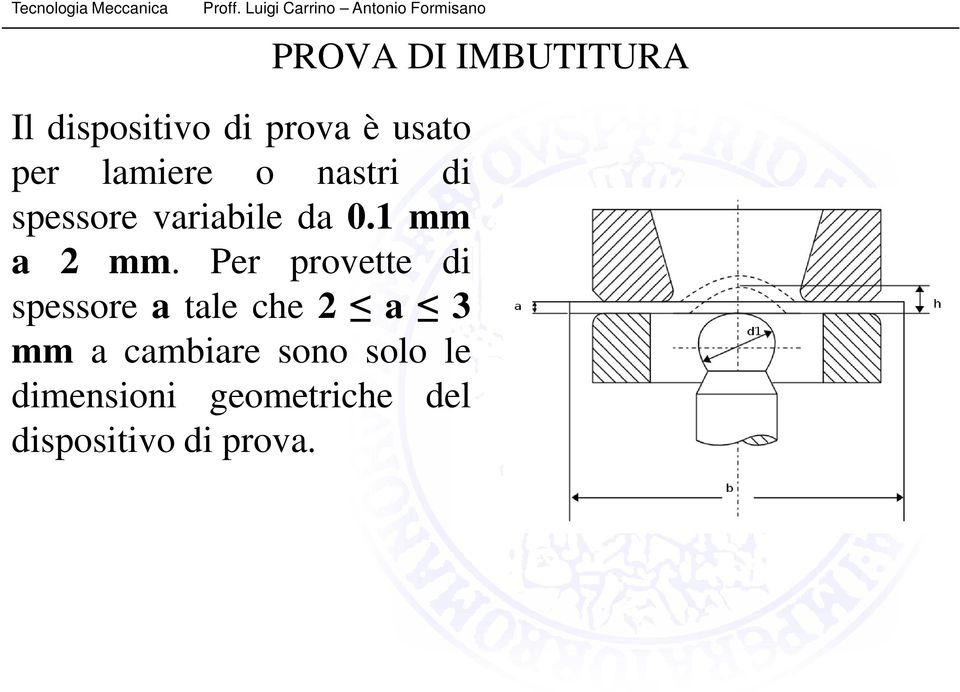 Per provette di spessore a tale che 2 a 3 mm a cambiare