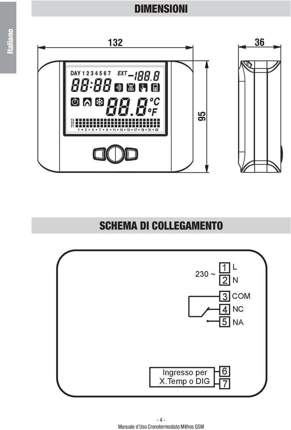 COM 4 NC 5 NA Ingresso per X.