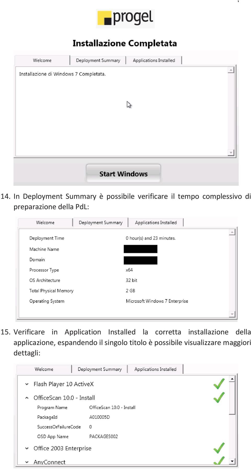 Verificare in Application Installed la corretta installazione