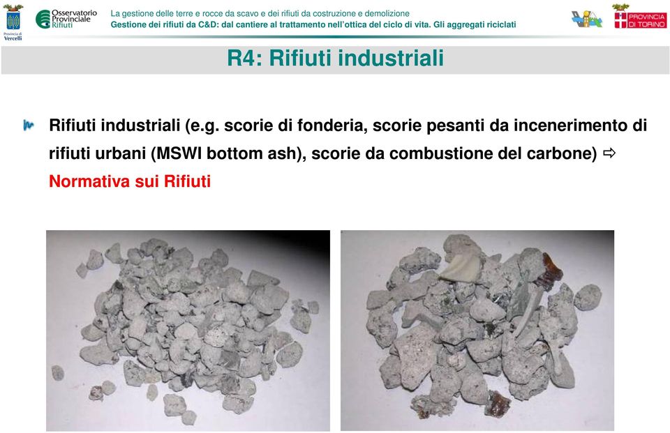 incenerimento di rifiuti urbani (MSWI bottom