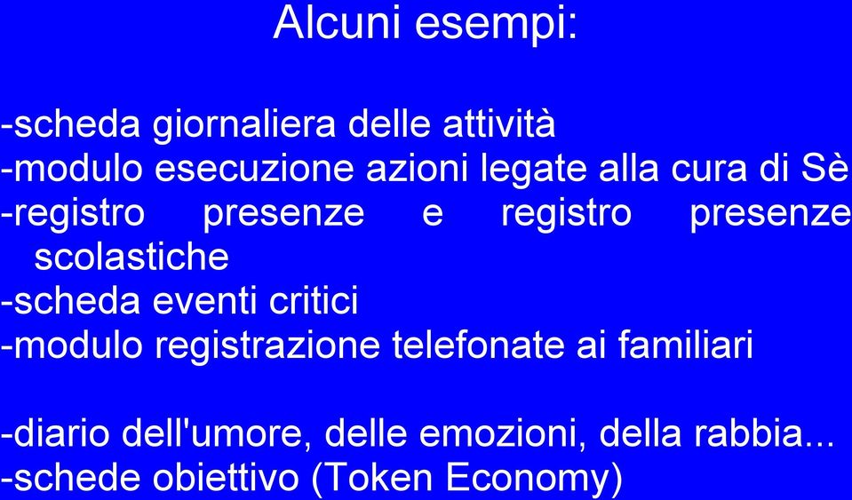 -scheda eventi critici -modulo registrazione telefonate ai familiari