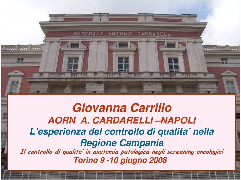 qualita nella Regione Campania Il controllo di