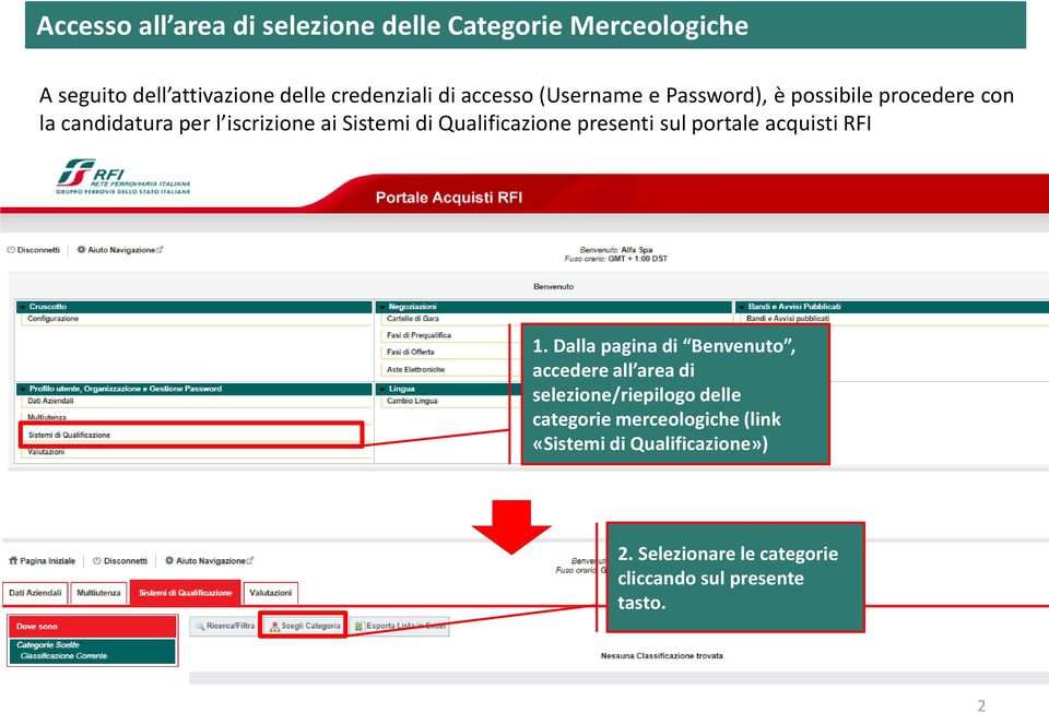 Qualificazione presenti sul portale acquisti RFI 1.