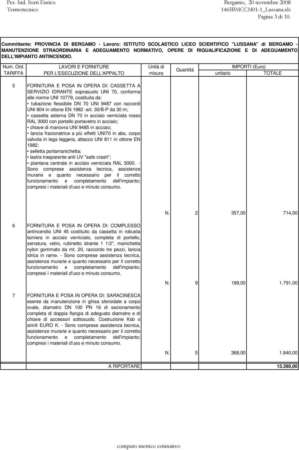 -art. 30/B-P da 30 m; cassetta esterna DN 70 in acciaio verniciata rosso RAL 3000 con portello portavetro in acciaio; chiave di manovra UNI 9485 in acciaio; lancia frazionatrice a più effetti UNI70