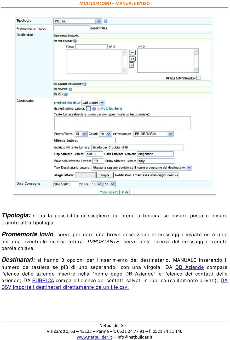 IMPORTANTE: serve nella ricerca del messaggio tramite parola chiave.