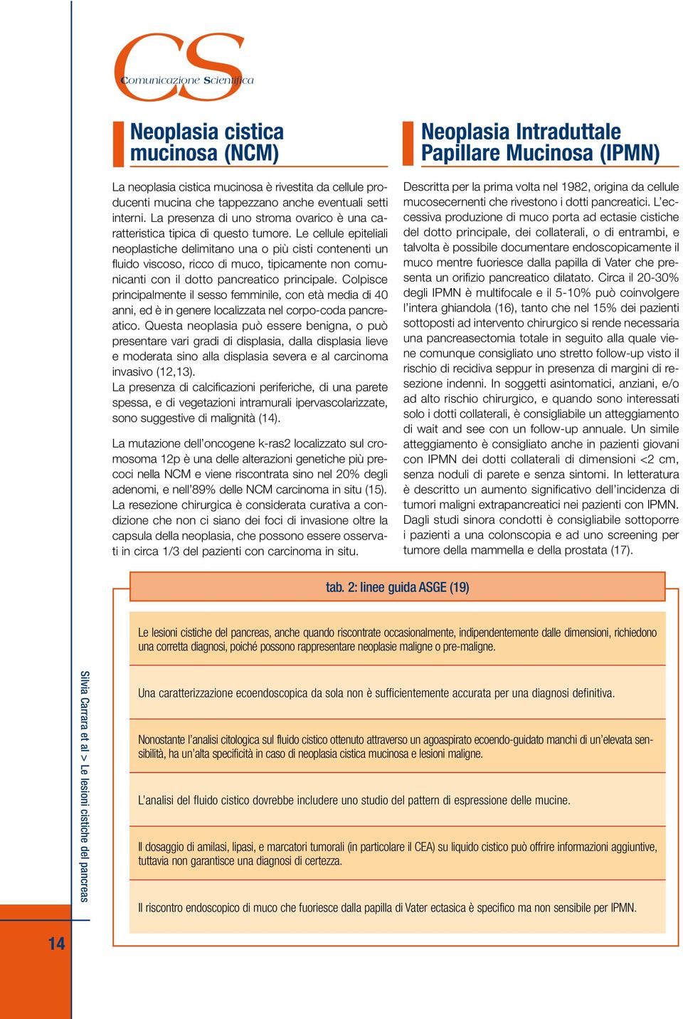 Le cellule epiteliali neoplastiche delimitano una o più cisti contenenti un fluido viscoso, ricco di muco, tipicamente non comunicanti con il dotto pancreatico principale.