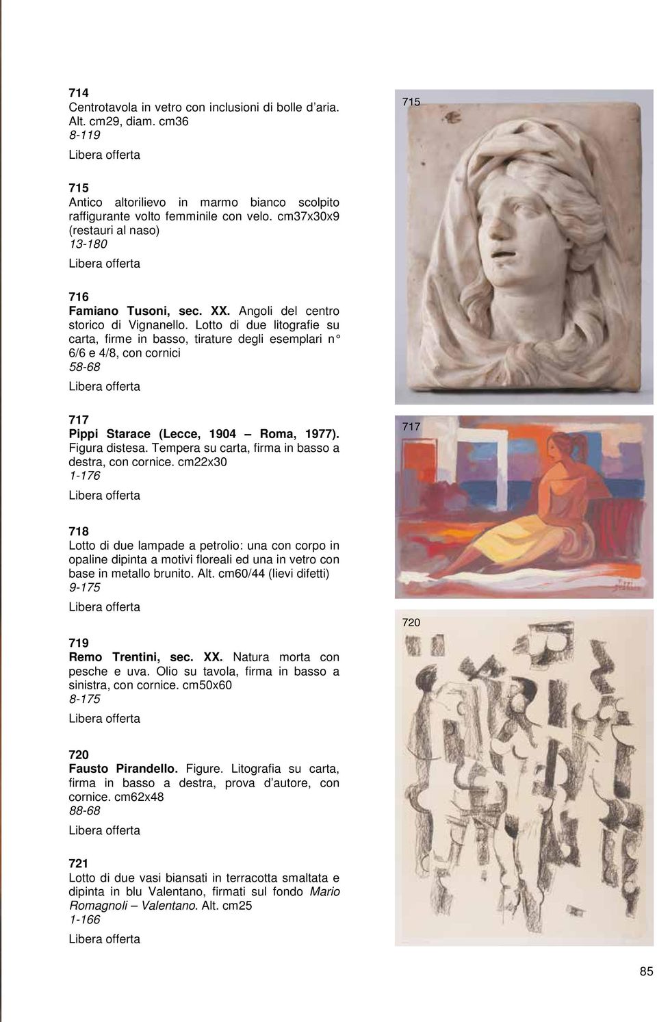 Lotto di due litografie su carta, firme in basso, tirature degli esemplari n 6/6 e 4/8, con cornici 58-68 717 Pippi Starace (Lecce, 1904 Roma, 1977). Figura distesa.