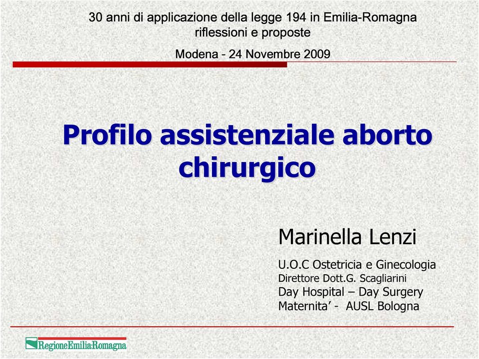 assistenziale aborto chirurgico Marinella Lenzi U.O.