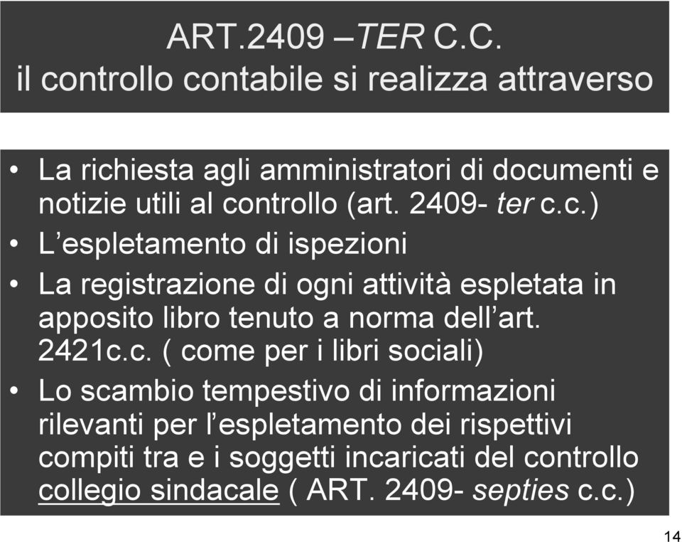 (art. 2409- ter c.