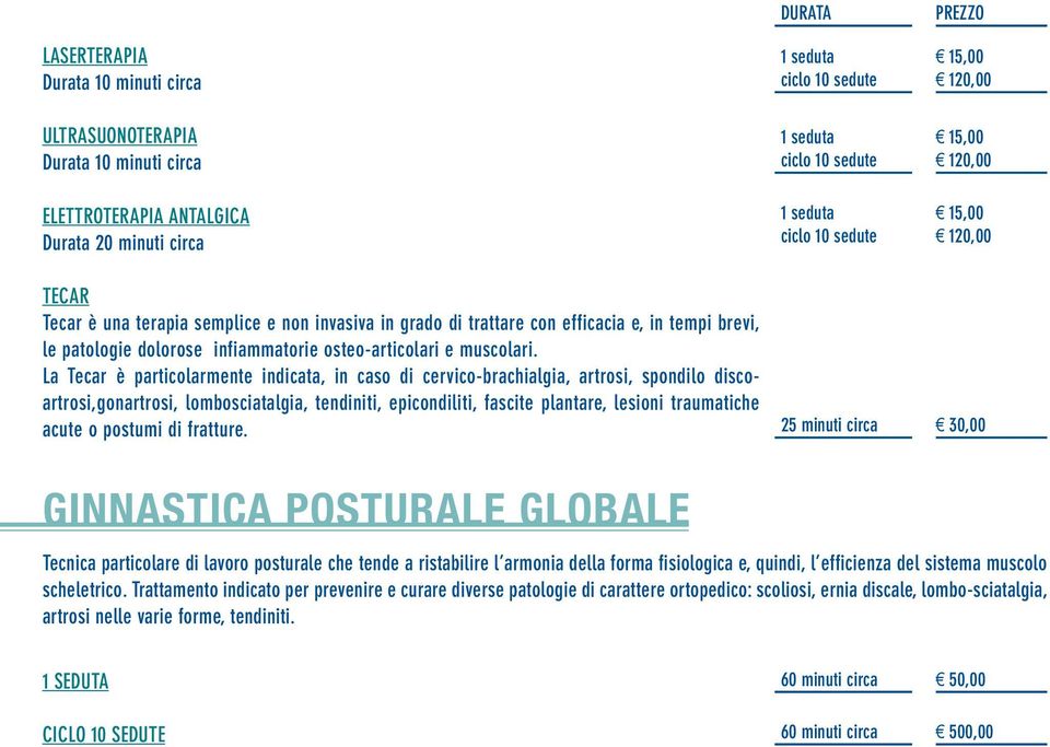 La Tecar è particolarmente indicata, in caso di cervico-brachialgia, artrosi, spondilo discoartrosi,gonartrosi, lombosciatalgia, tendiniti, epicondiliti, fascite plantare, lesioni traumatiche acute o