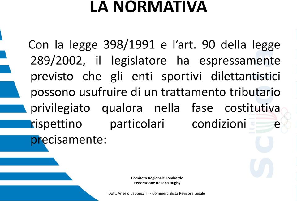 gli enti sportivi dilettantistici possono usufruire di un trattamento