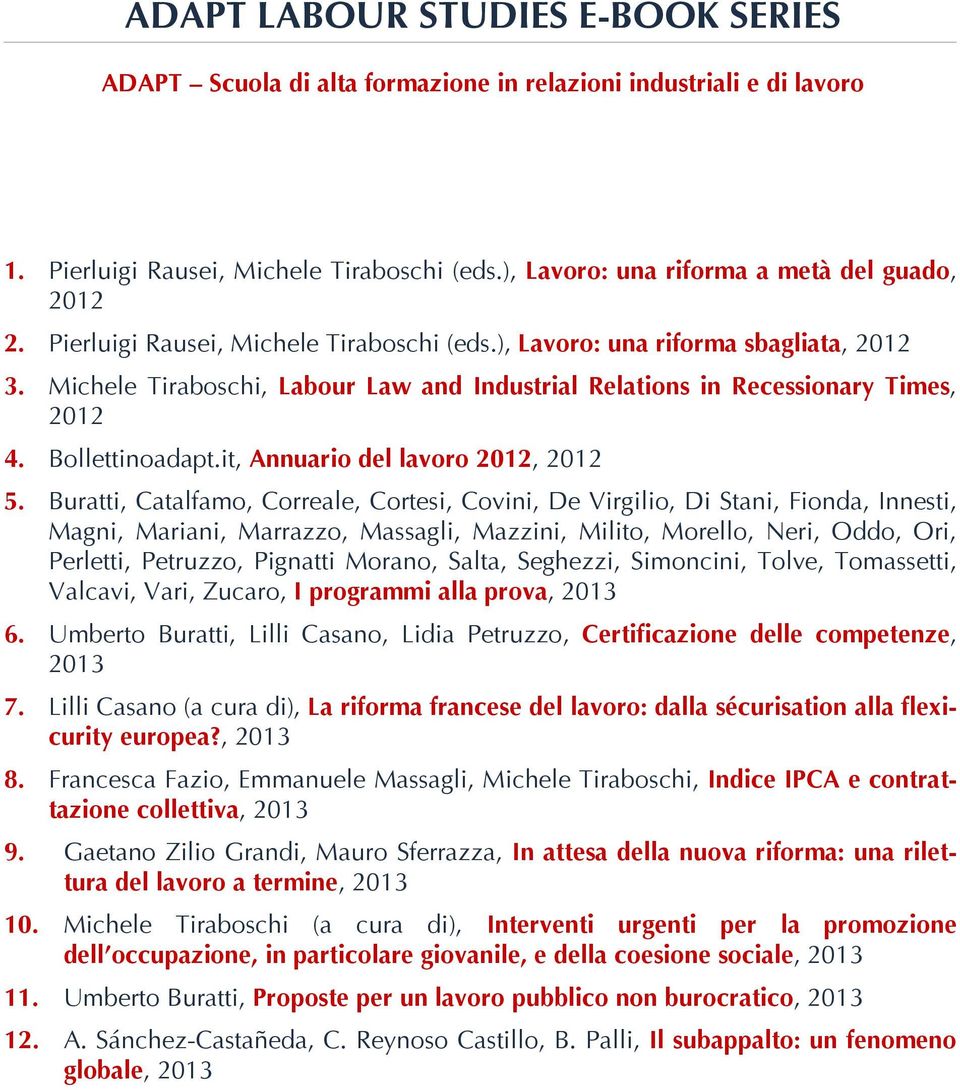 it, Annuario del lavoro 2012, 2012 5.