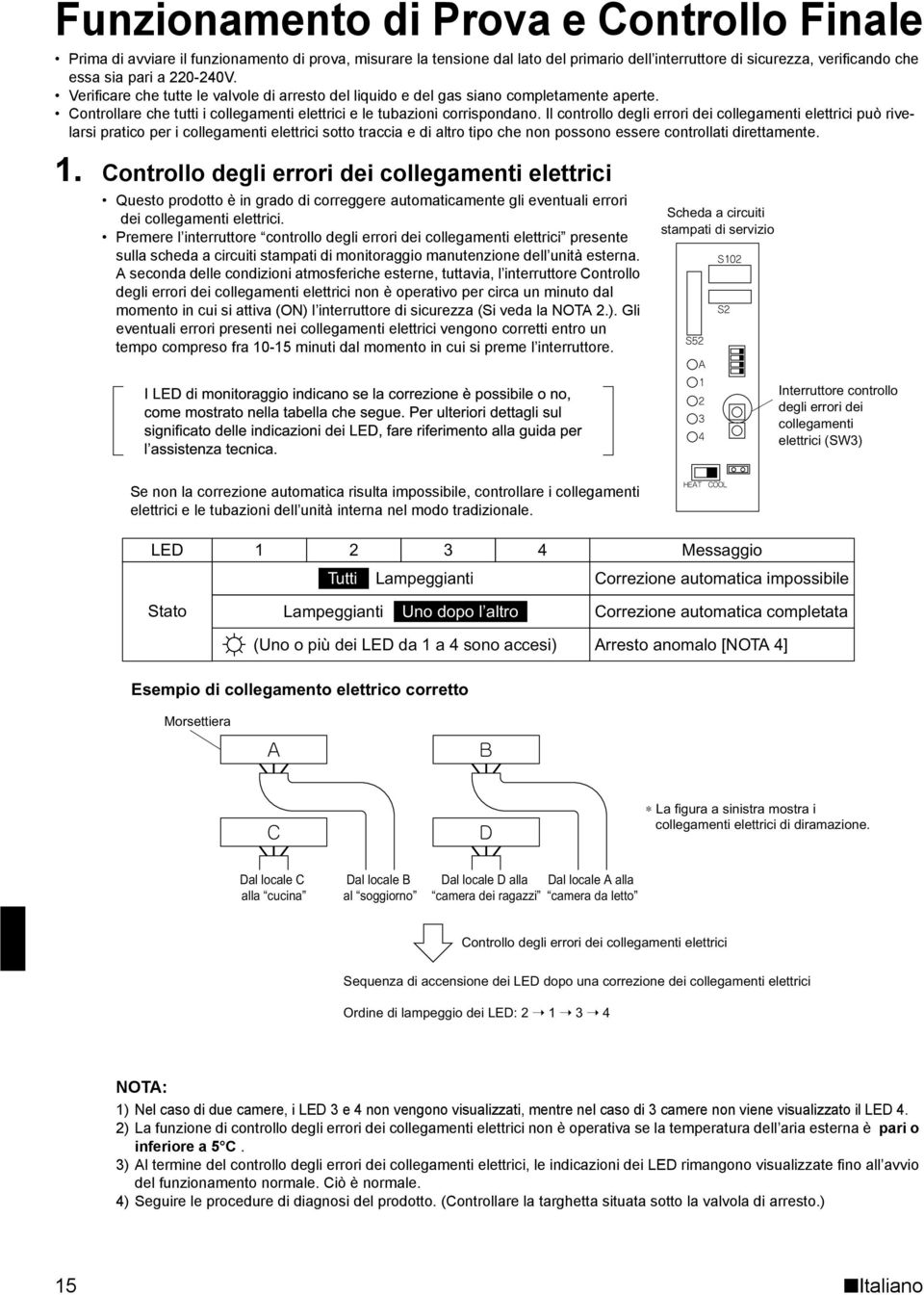 Il controllo degli errori dei collegamenti elettrici può rivelarsi pratico per i collegamenti elettrici sotto traccia e di altro tipo che non possono essere controllati direttamente. 1.