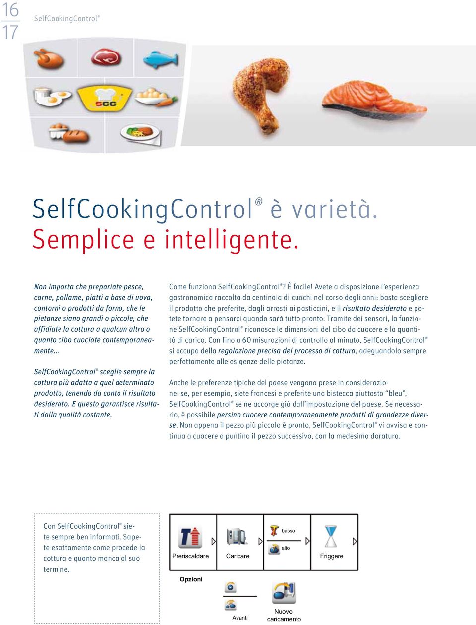 cuociate contemporaneamente... SelfCookingControl sceglie sempre la cottura più adatta a quel determinato prodotto, tenendo da conto il risultato desiderato.