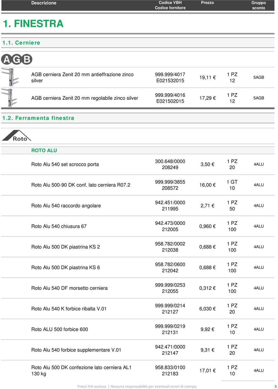 473/0000 2200 0,960 00 4ALU Roto Alu 00 DK piastrina KS 2 98.782/0002 22038 0,688 00 4ALU Roto Alu 00 DK piastrina KS 6 98.782/0600 22042 0,688 00 4ALU Roto Alu 40 DF morsetto cerniera 999.