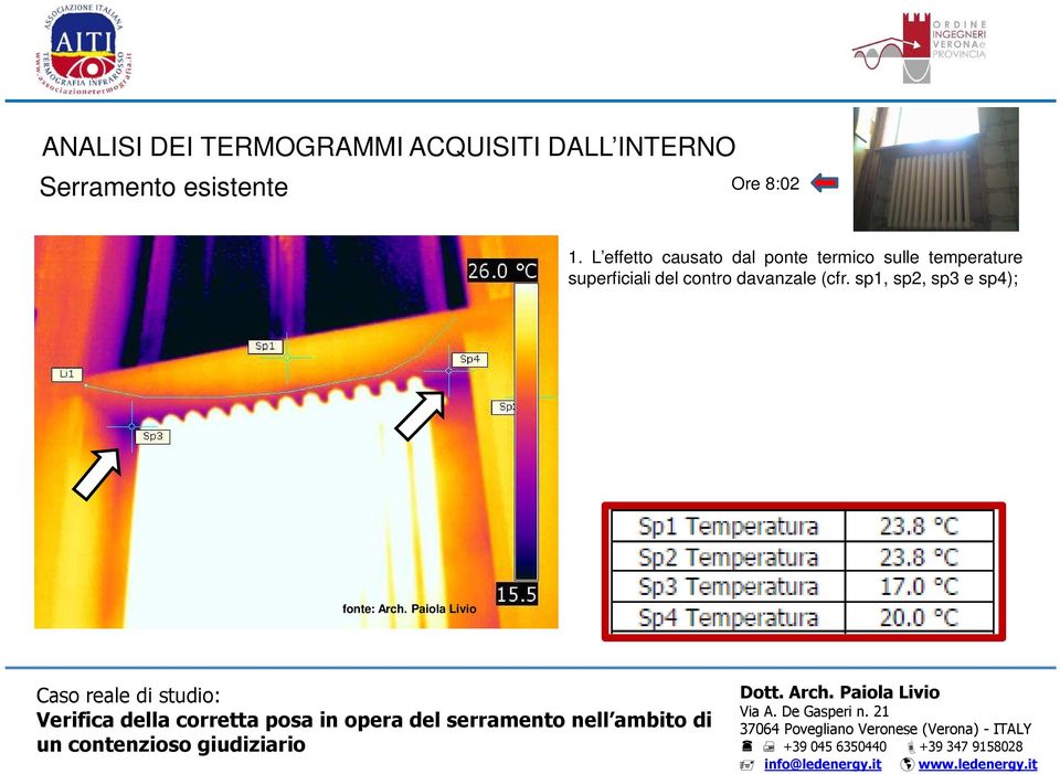 L effetto causato dal ponte termico sulle