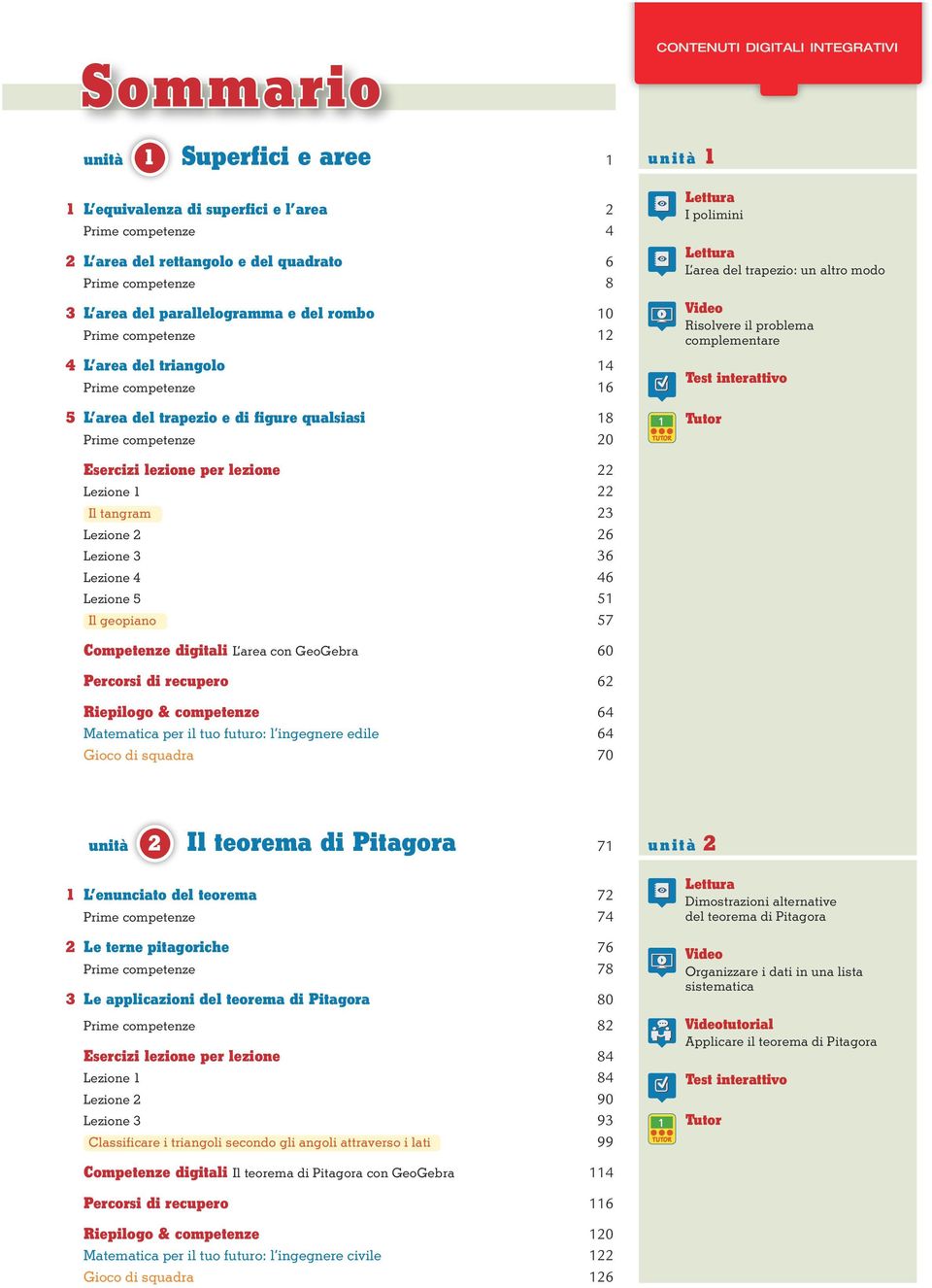 di figure qualsiasi 8 Prime competenze 20 Esercizi lezione per lezione 22 Lezione 22 Il tangram 23 Lezione 2 26 Lezione 3 36 Lezione 4 46 Lezione 5 5 Il geopiano 57 Competenze digitali L area con