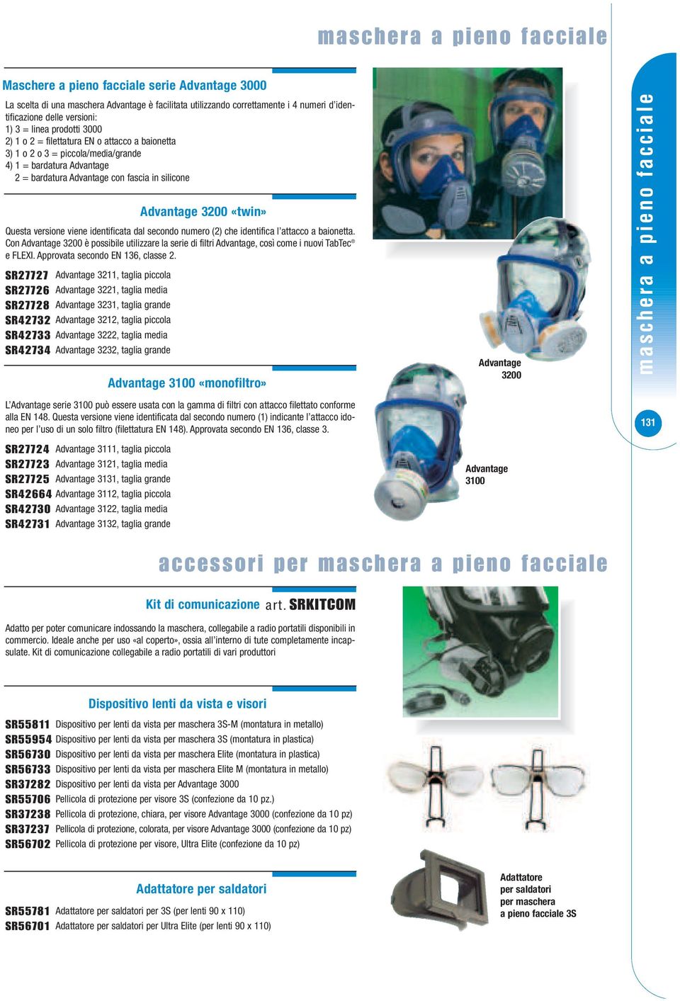 identificata dal secondo numero (2) che identifica l attacco a baionetta. Con Advantage 3200 è possibile utilizzare la serie di filtri Advantage, così come i nuovi TabTec e FLEXI.