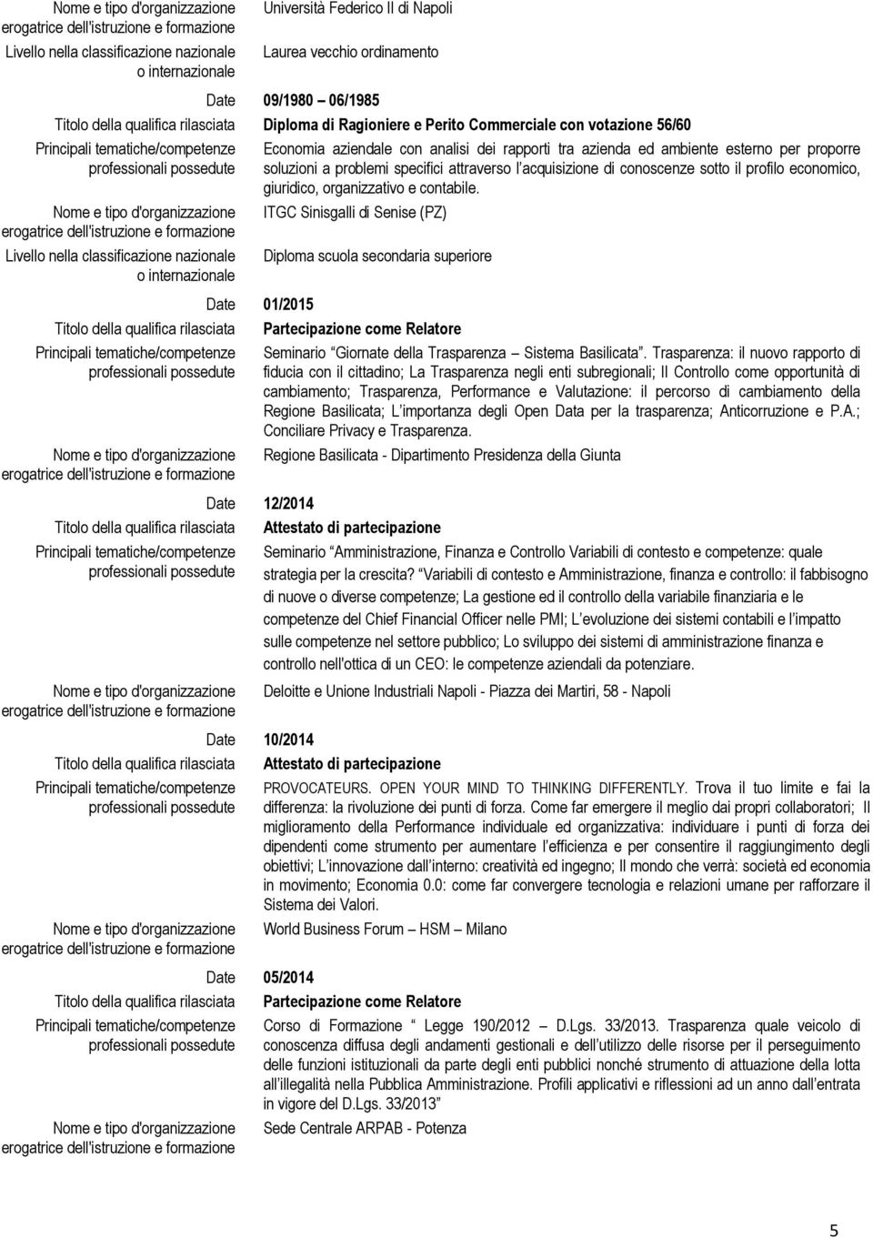 problemi specifici attraverso l acquisizione di conoscenze sotto il profilo economico, giuridico, organizzativo e contabile.