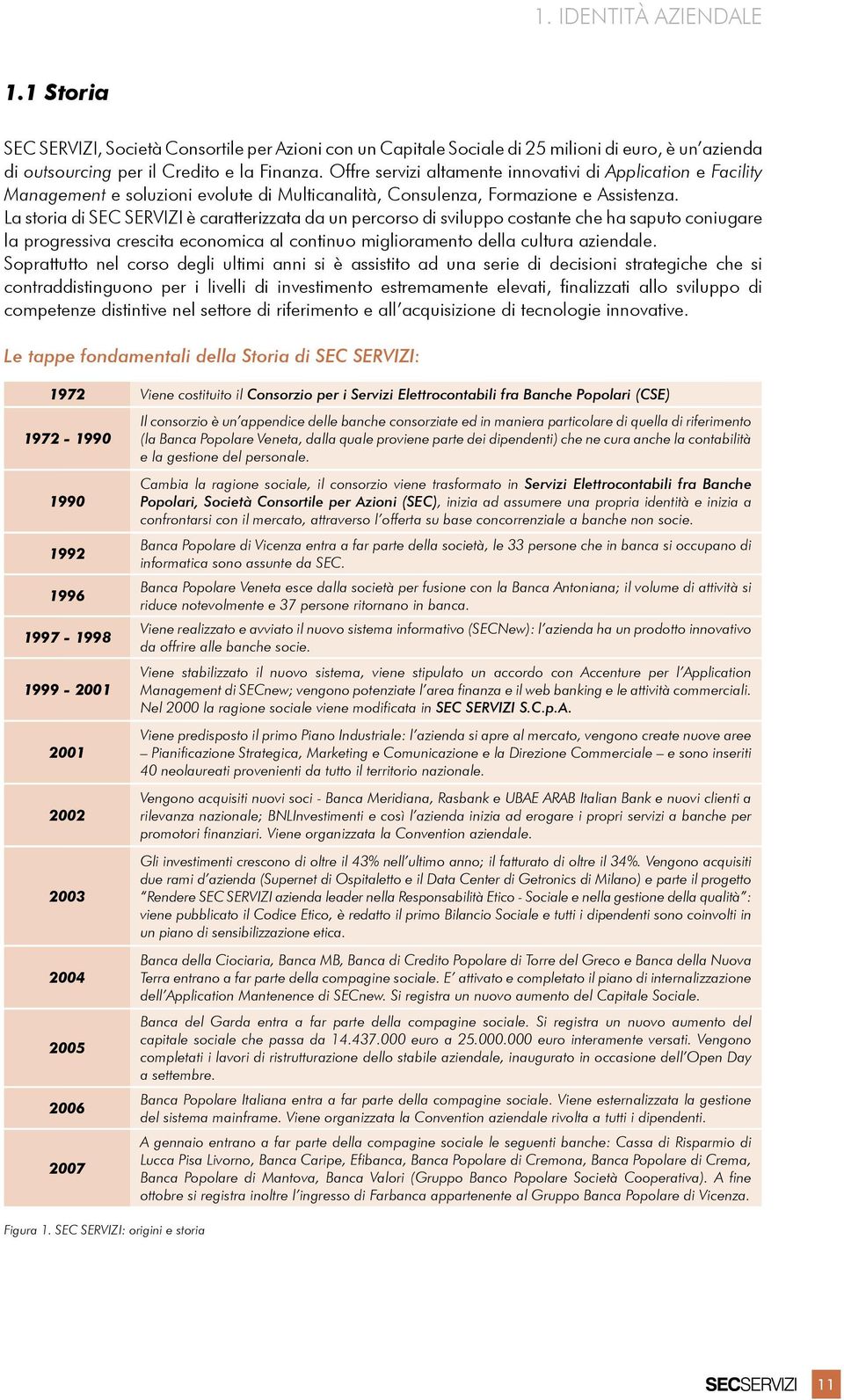 La storia di SEC SERVIZI è caratterizzata da un percorso di sviluppo costante che ha saputo coniugare la progressiva crescita economica al continuo miglioramento della cultura aziendale.