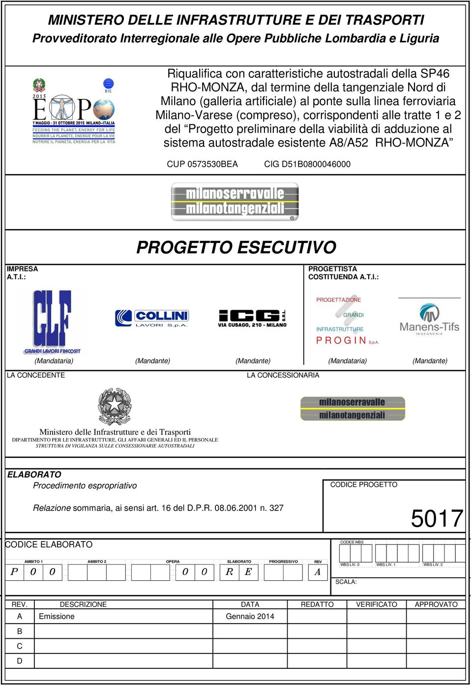 adduzione al sistema autostradale esistente A8