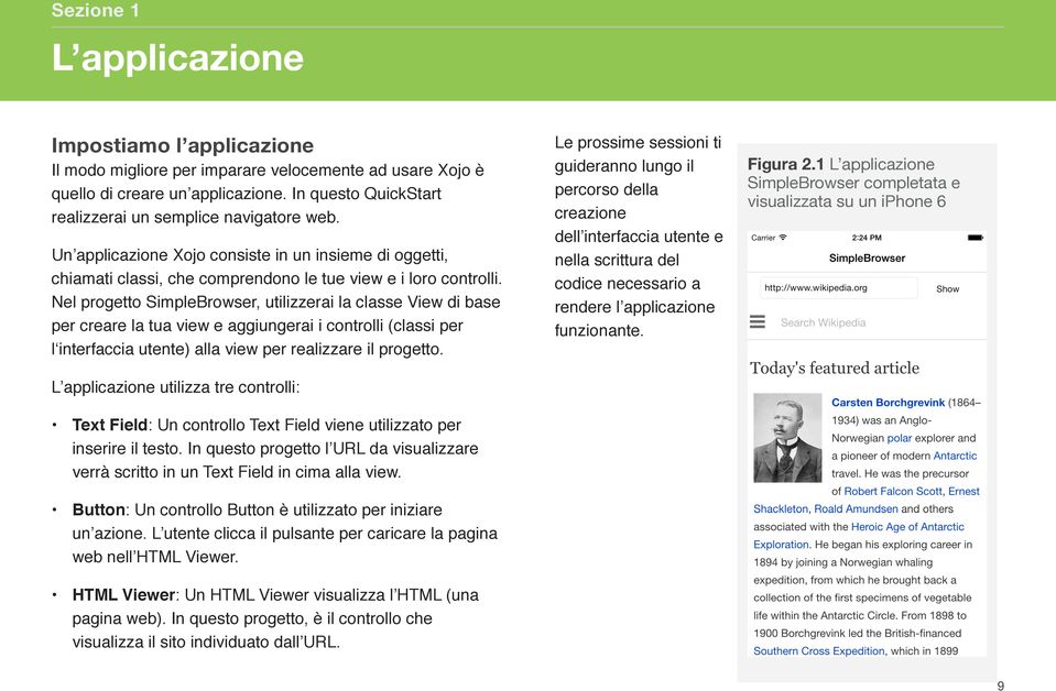 Nel progetto SimpleBrowser, utilizzerai la classe View di base per creare la tua view e aggiungerai i controlli (classi per l interfaccia utente) alla view per realizzare il progetto.