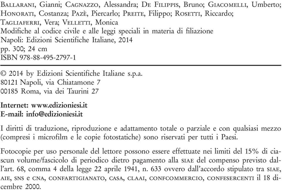 discipline corrispondenti o affini a quelle oggetto del lavoro.