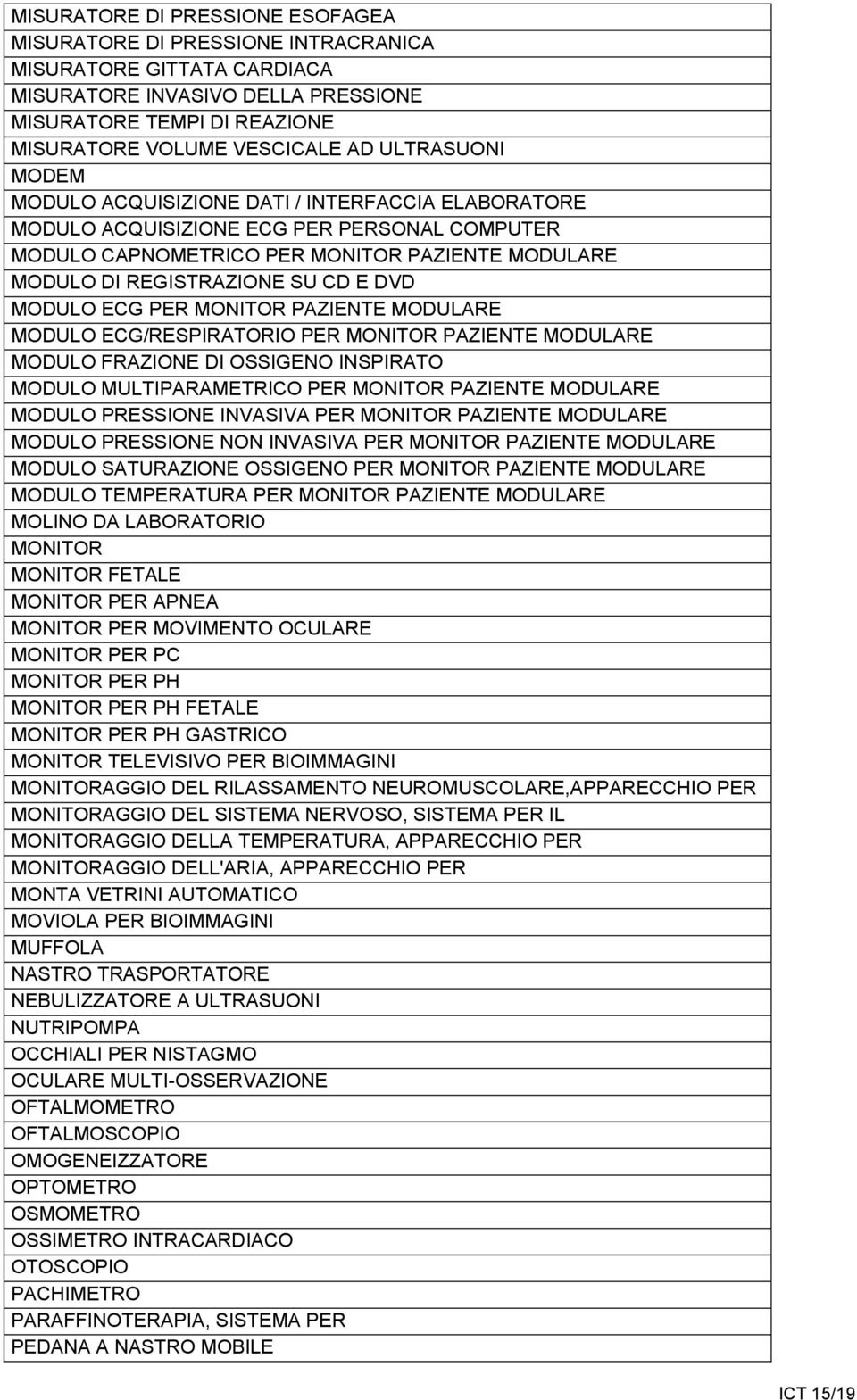 MODULO ECG PER MONITOR PAZIENTE MODULARE MODULO ECG/RESPIRATORIO PER MONITOR PAZIENTE MODULARE MODULO FRAZIONE DI OSSIGENO INSPIRATO MODULO MULTIPARAMETRICO PER MONITOR PAZIENTE MODULARE MODULO