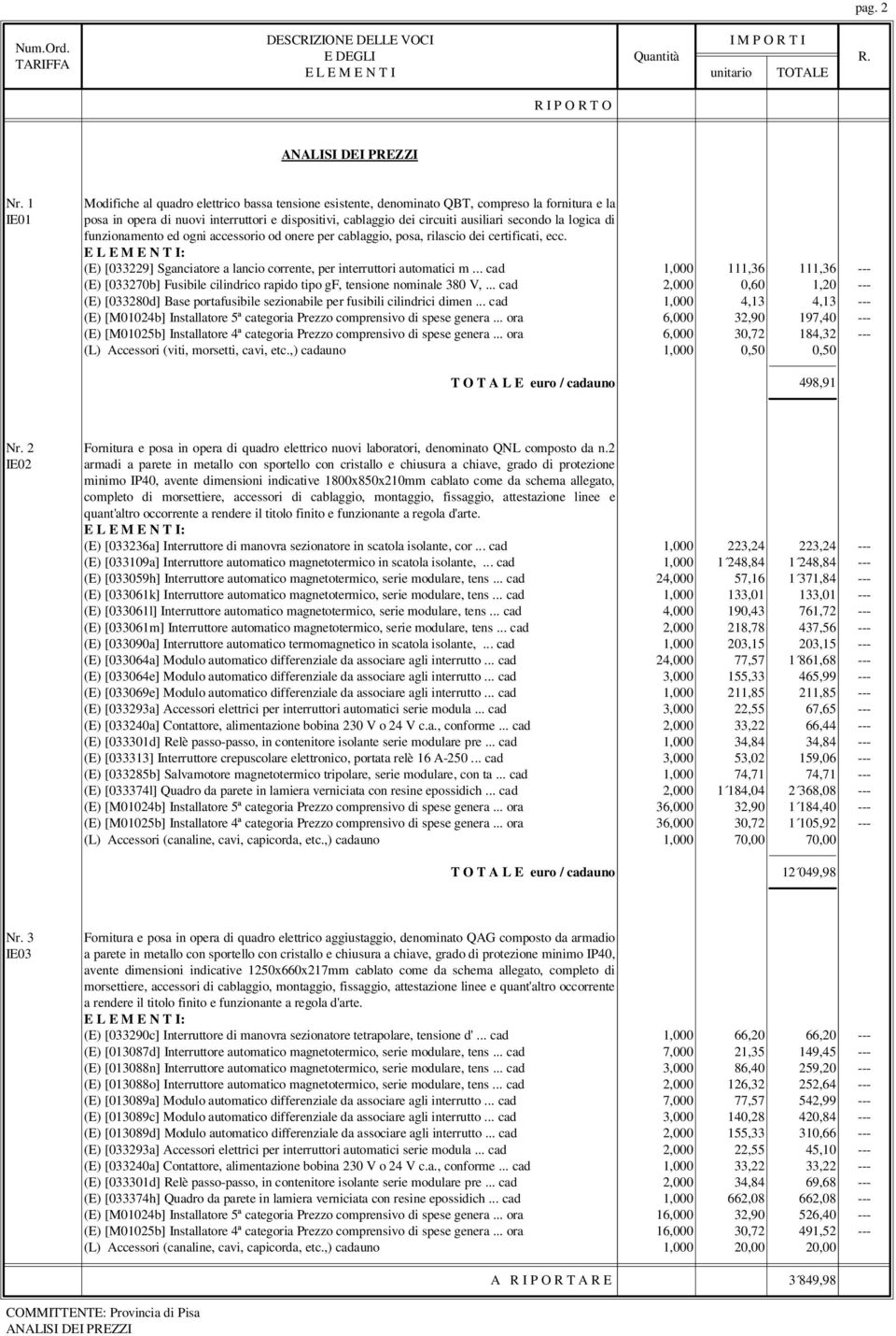 la logica di funzionamento ed ogni accessorio od onere per cablaggio, posa, rilascio dei certificati, ecc. (E) [033229] Sganciatore a lancio corrente, per interruttori automatici m.