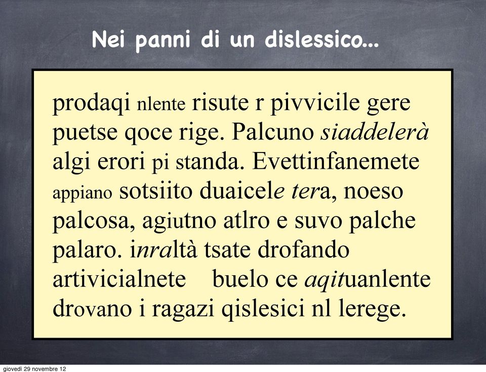 Palcuno siaddelerà algi erori pi standa.