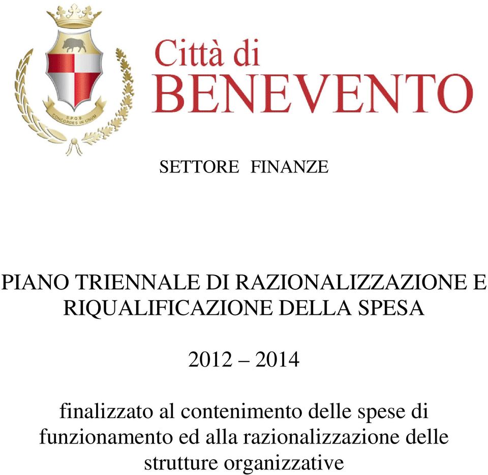 2012 2014 finalizzato al contenimento delle spese