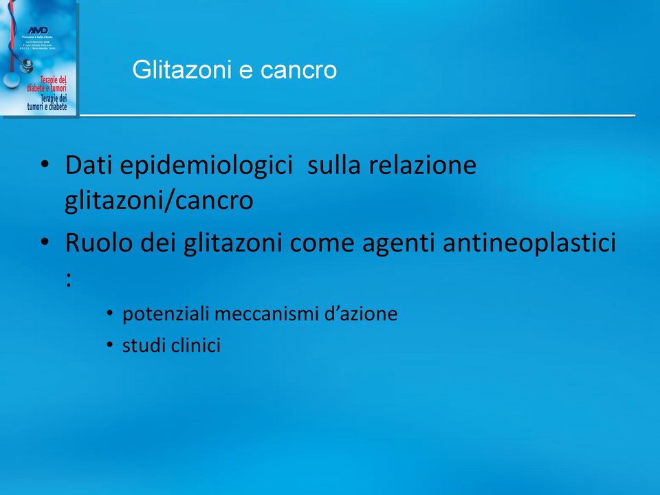 dei glitazoni come agenti antineoplastici