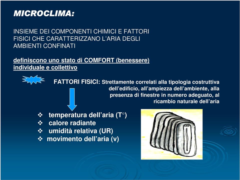 tipologia costruttiva dell edificio, all ampiezza dell ambiente, alla presenza di finestre in numero adeguato, al