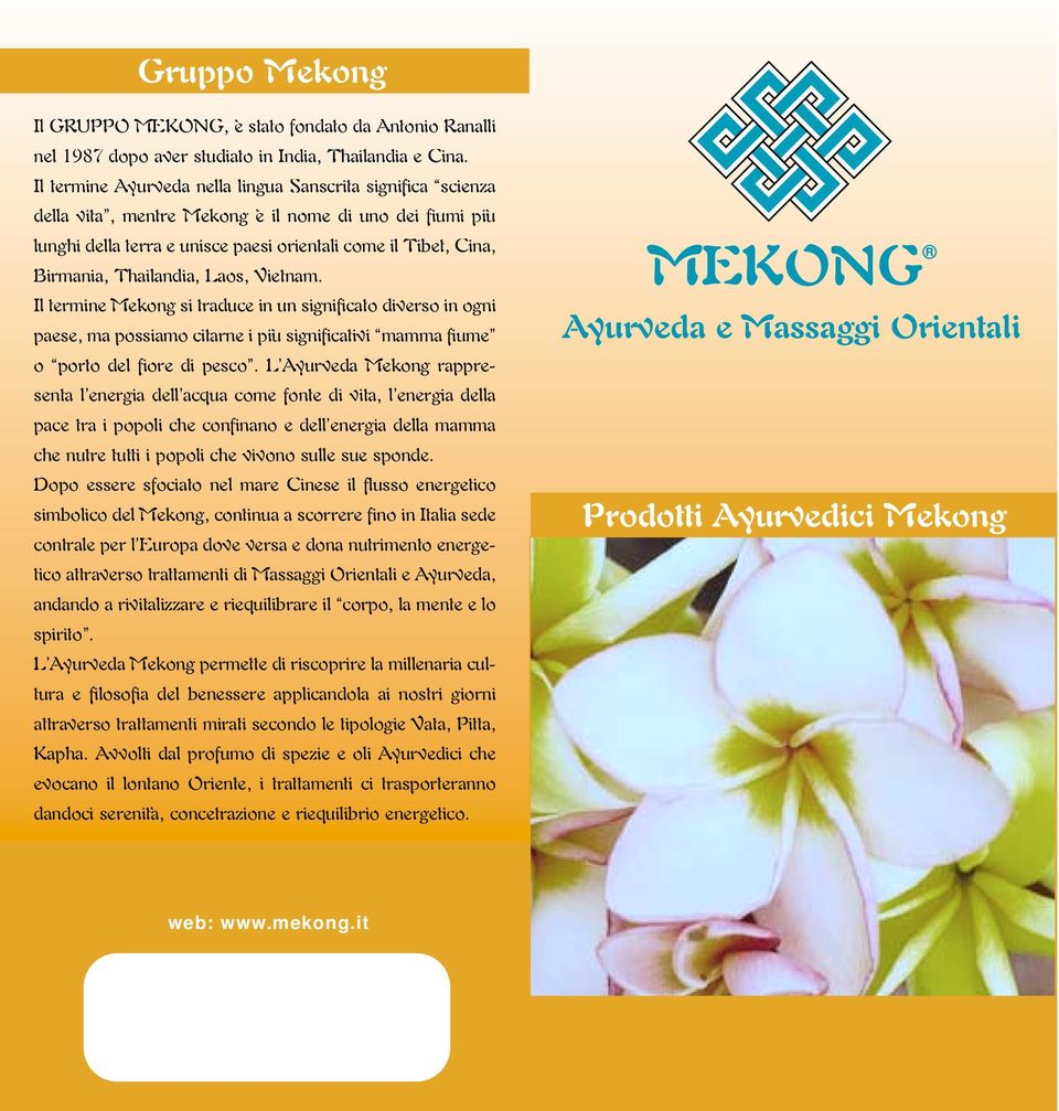 Thailandia, Laos, Vietnam. Il termine Mekong si traduce in un significato diverso in ogni paese, ma possiamo citarne i più significativi mamma fiume o porto del fiore di pesco.